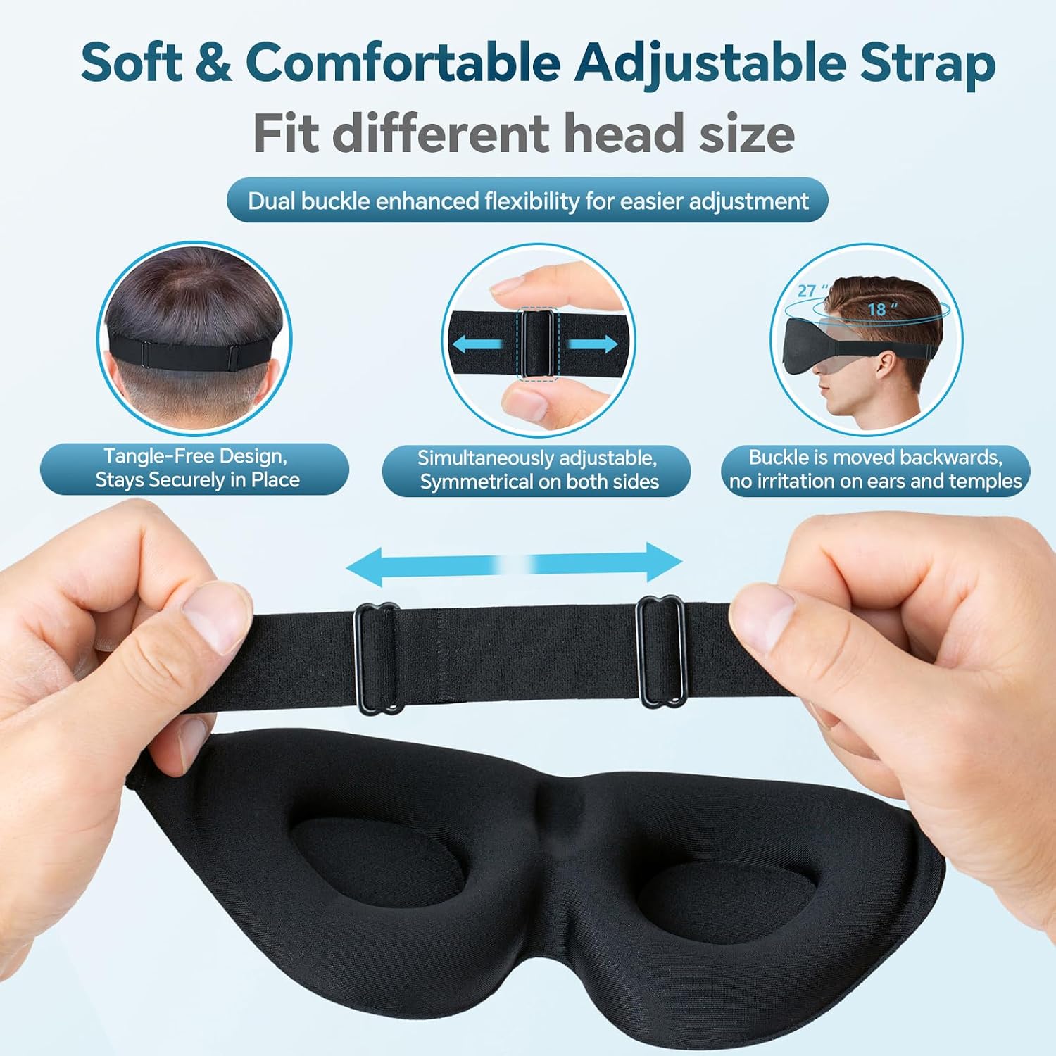ZGGCD Sleep Mask for Side Sleeper, Light Blocking Eye Mask for Women Men - Image 6