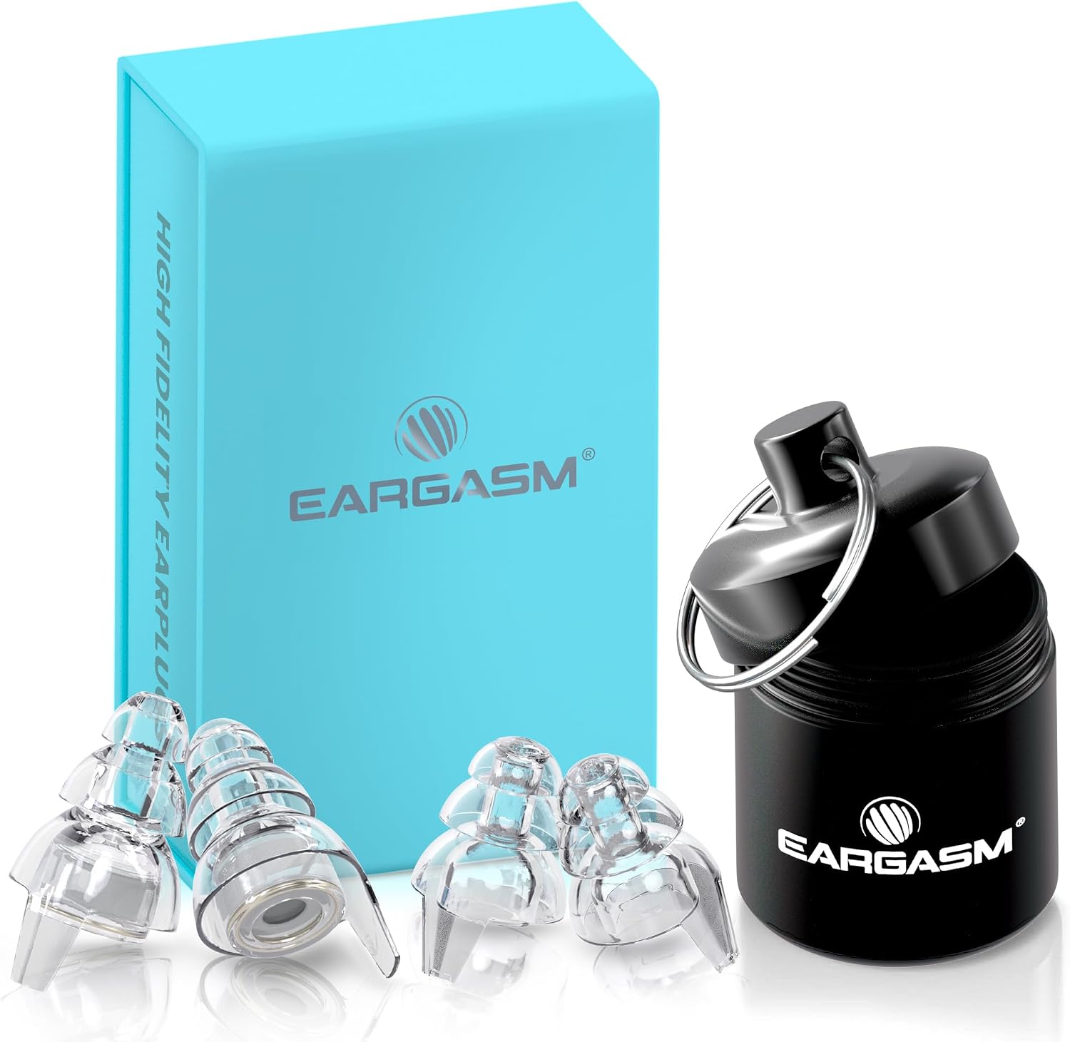 Eargasm High Fidelity Transparent Clear Earplugs for Concerts, Festivals, Musicians, DJs, Night-Life, Motorcycle Hearing Protection - Reusable Ear Plugs for High Fidelity Noise Reduction up to 21 dB - Image 2