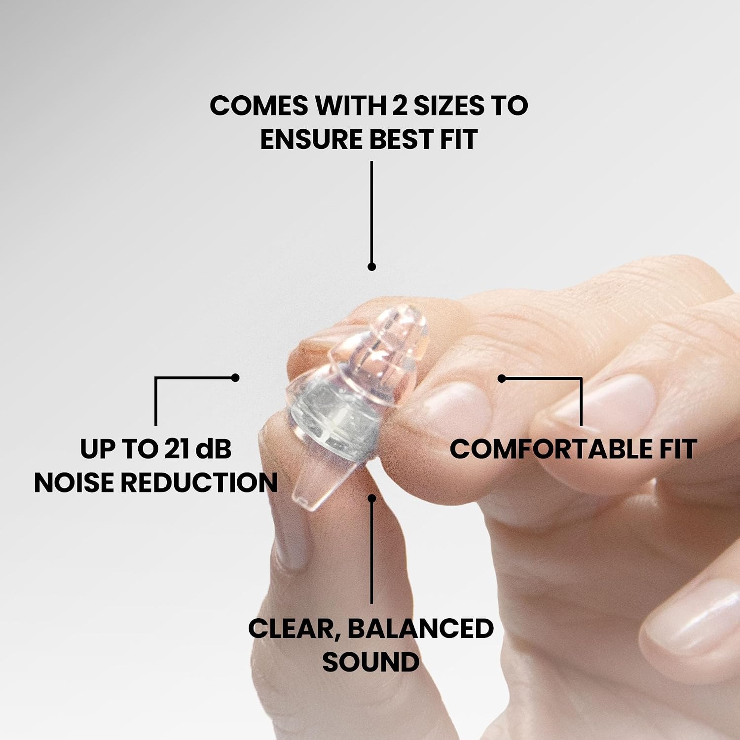 Eargasm High Fidelity Transparent Clear Earplugs for Concerts, Festivals, Musicians, DJs, Night-Life, Motorcycle Hearing Protection - Reusable Ear Plugs for High Fidelity Noise Reduction up to 21 dB - Image 6