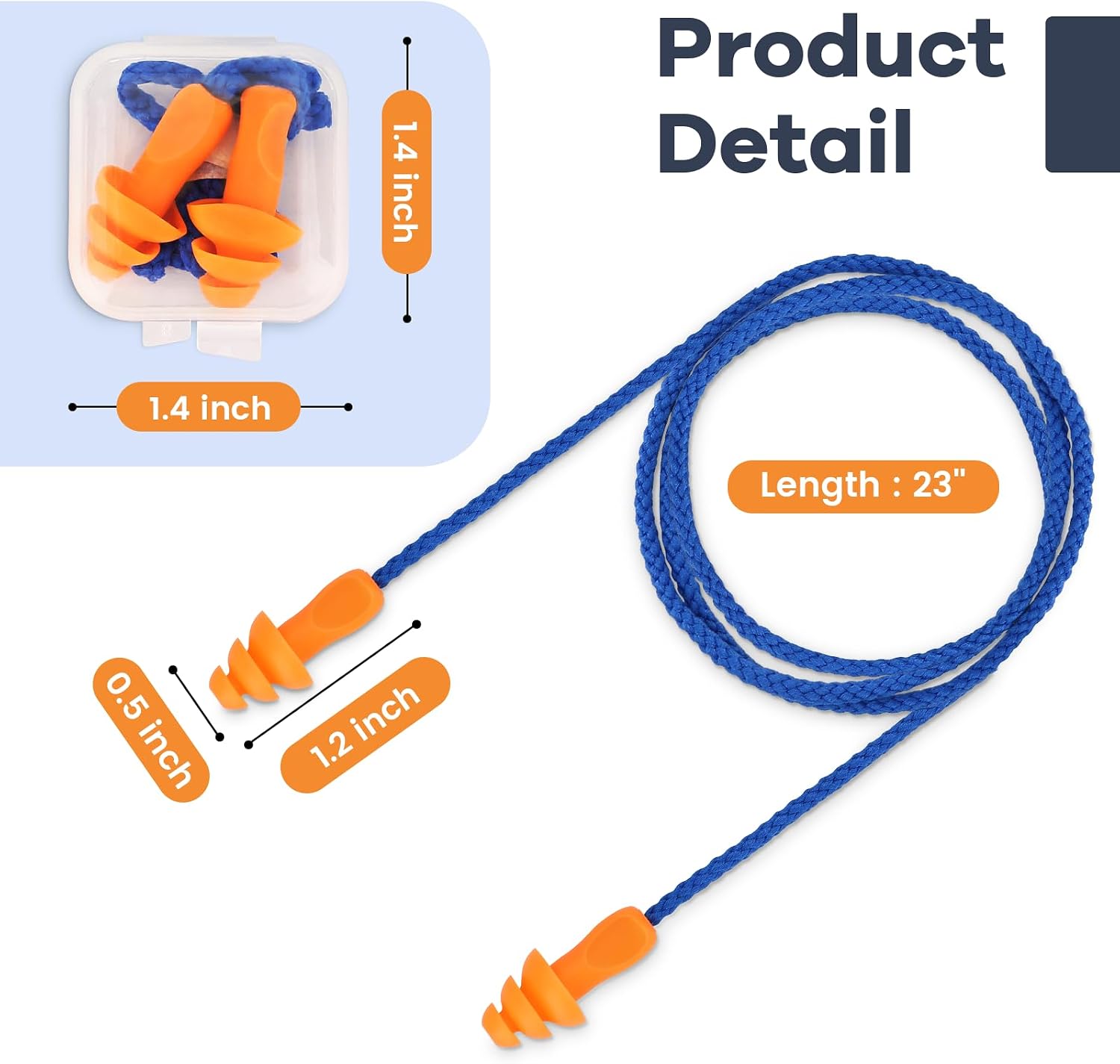 Ear Plugs for Noise Reduction, 10 Pairs Shooting Ear Protection for Gun Range, Hearing Protection for ShootersEar Plugs for Shooting - Image 2