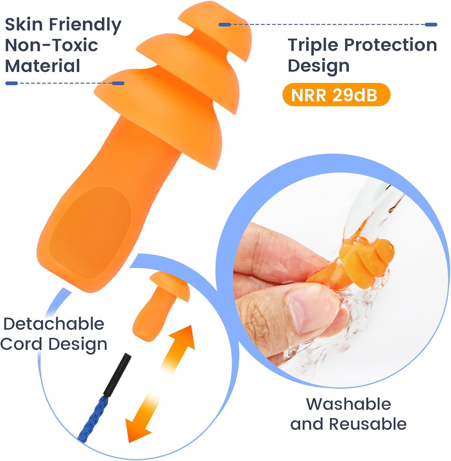 Ear Plugs for Noise Reduction, 10 Pairs Shooting Ear Protection for Gun Range, Hearing Protection for ShootersEar Plugs for Shooting - Image 3
