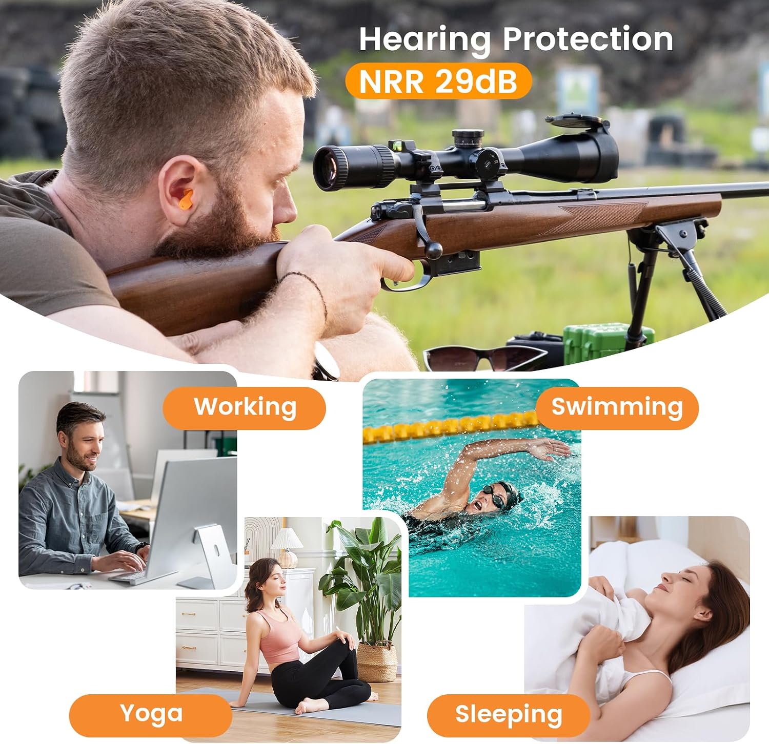 Ear Plugs for Noise Reduction, 10 Pairs Shooting Ear Protection for Gun Range, Hearing Protection for ShootersEar Plugs for Shooting - Image 5